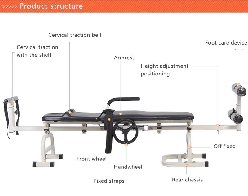 Терапевтический массажный стол для кровати, Шейная поясничная тяга, кровать для тяги, растягивающаяся кровать для тела, позвоночника, лодыжки, позвонки, усталость, незначительные повреждения, Новинка