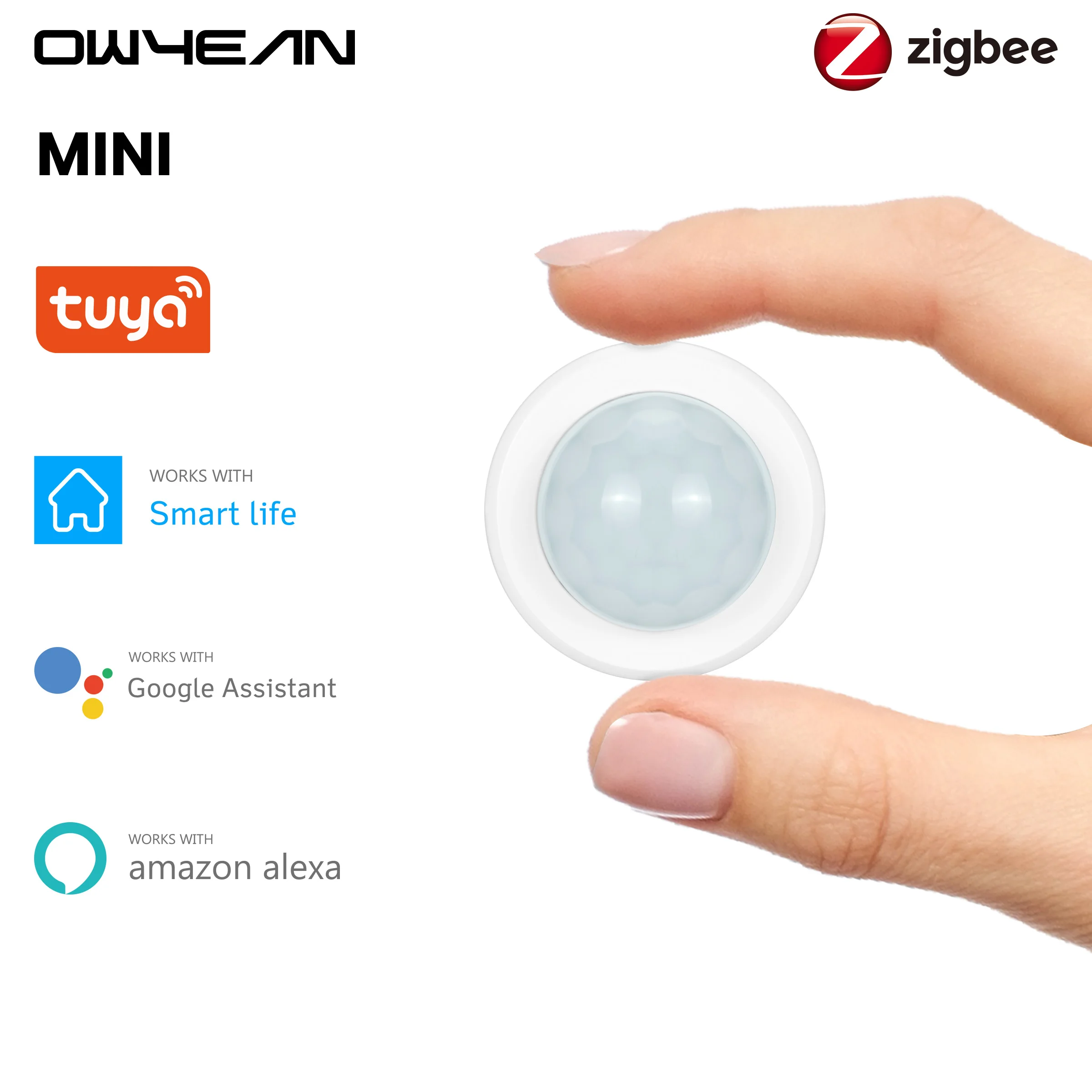 Zigbee-Mini Sensor inteligente de movimiento humano para el hogar, dispositivo de automatización con asistente de Control de voz, compatible con Smart Life, Tuya, Alexa y Google Home, 3,0