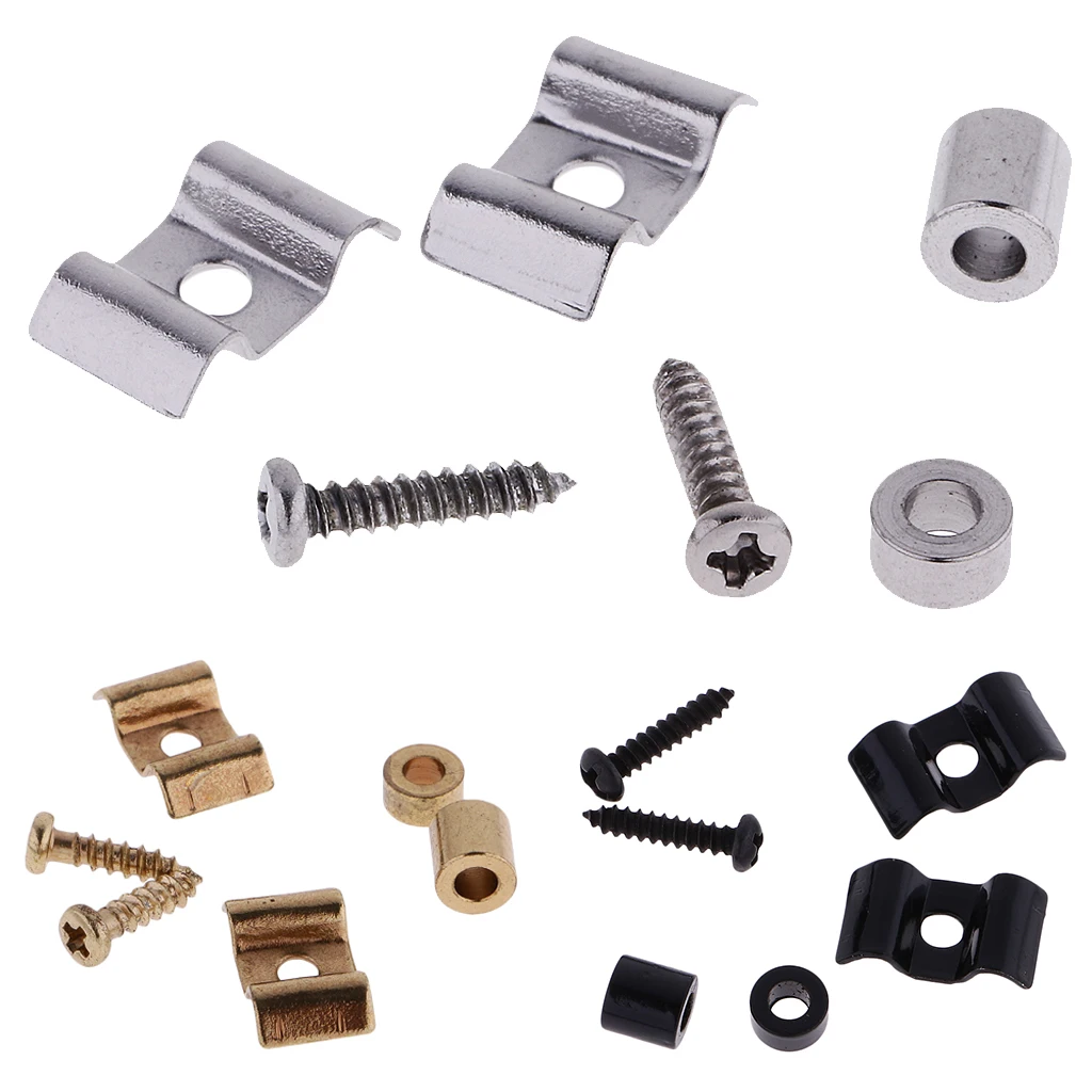 Set of 2 Metal Guitar String Tree Retainers for Stratocaster Squier Electric Guitar