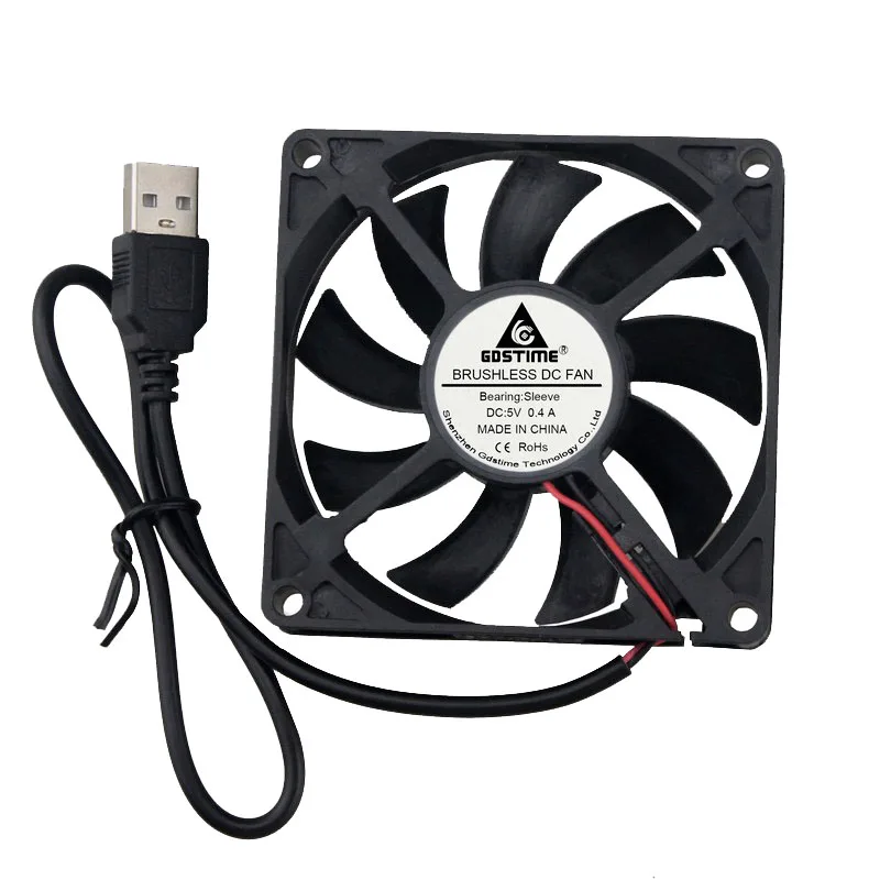 USB Cooler Cooling Fan 5V DC Brushless CPU PC Computer Case 80x80x15 mm 