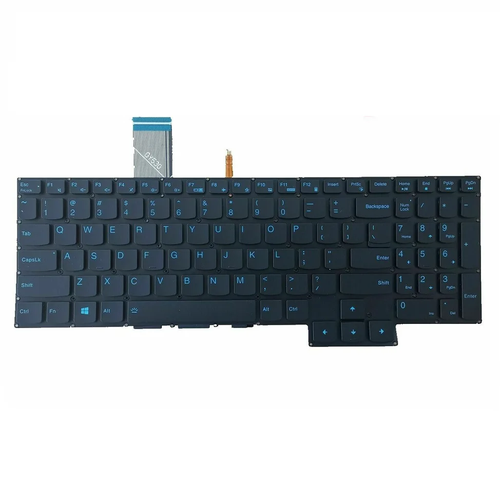 

New US For Lenovo Ideapad Gaming 3-15ARH05 3 15IMH05 Laptop Replace Keyboard Backlit BLUE LETTERS English