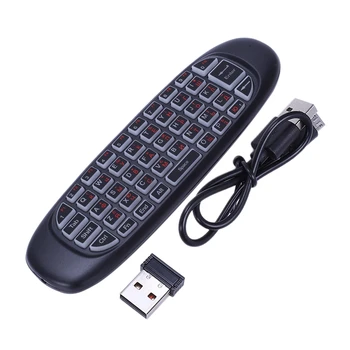 

Air mouse backlight C120 English Russian version 2.4Ghz remote control mini keyboard for Android smart TV box black plastic