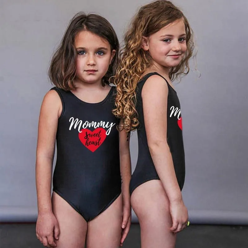 

New Mother Daughter Family Matching Swimwear Women Kids One-piece Backless Swimsuit Hot Parent-Kids Beachwear Swim Suit