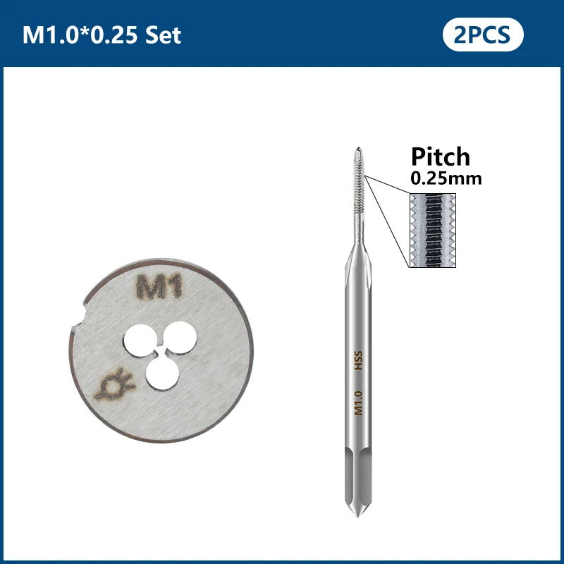 2pcs M1x0.25