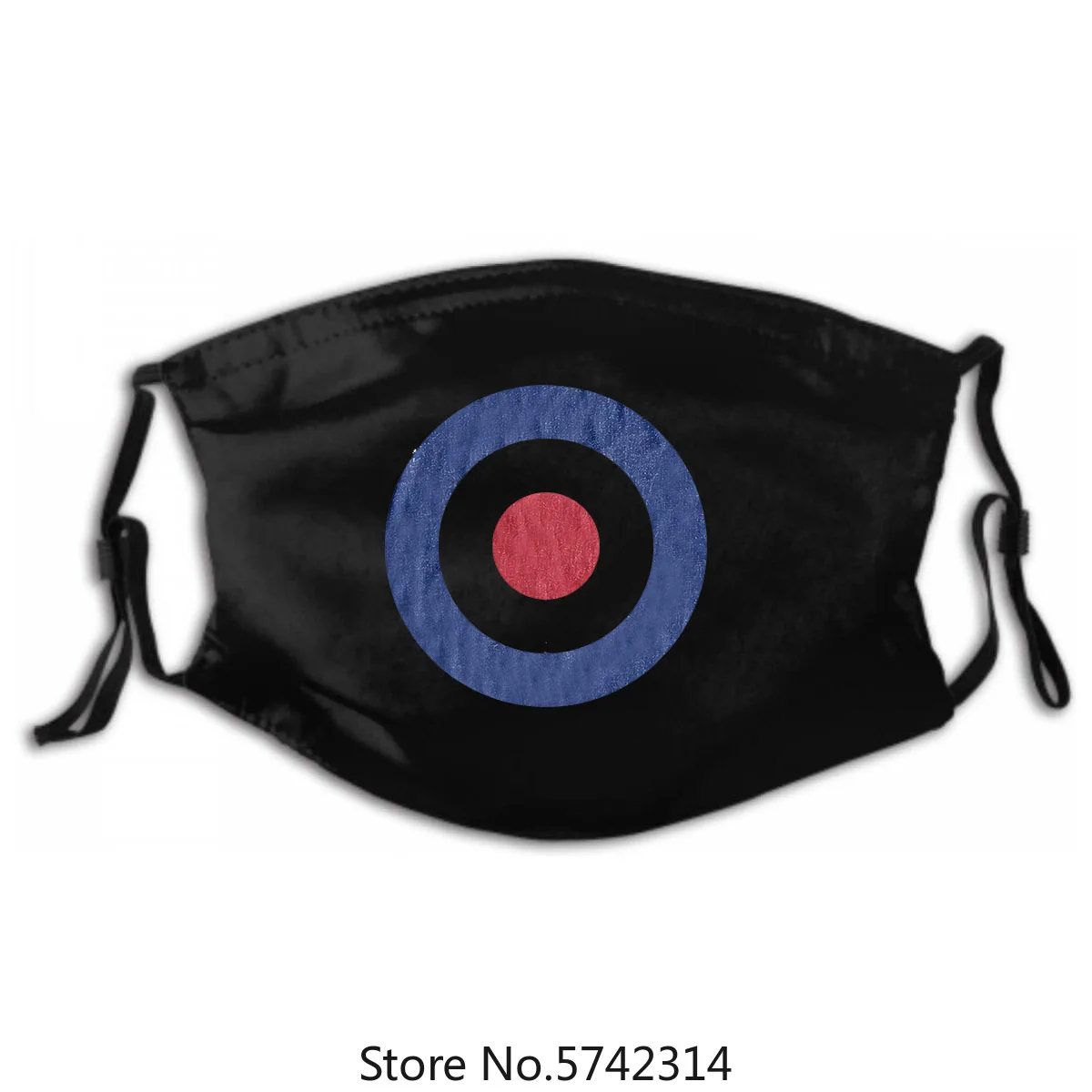 

Classic Mod Mask Mod Target Raf Roundel Scooter Vespa The Jam Who Etc Fab Washable Reusable Mask with PM2.5 Filters 5 Layers