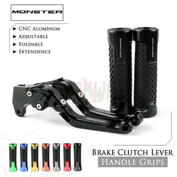 

CNC Aluminum Adjustable Brake Clutch Levers Handlebar Grip Handle Hand Grips For DUCATI MONSTER 1200S 14-19 M1100S EVO 09-13