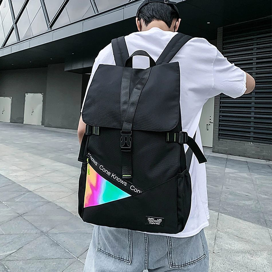 

Brand Designer Backpacks for Men High Quality Large Capacity Men's Backpack Trend Reflection School Backpack Boys Cool Youth Bag