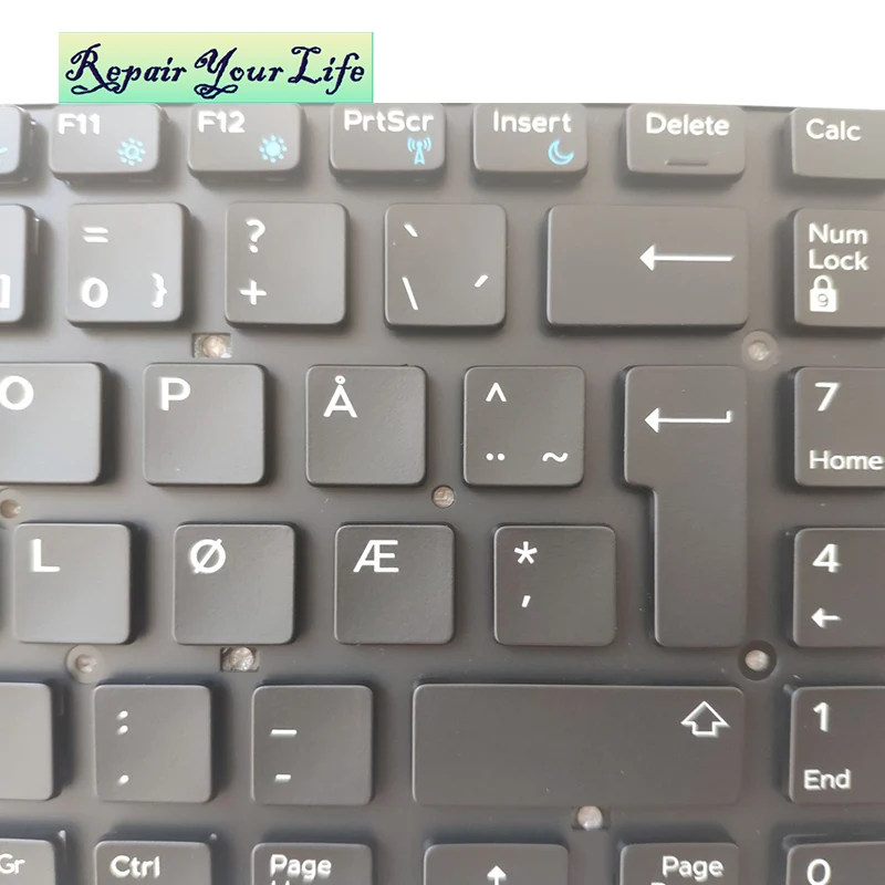 Клавиатура для ноутбука NE/Norsk для dell E5550 Precision 15 17 7510 7710 DCFRG6 NSK-LL0BC 0N PK1313M1B17 с подсветкой черный