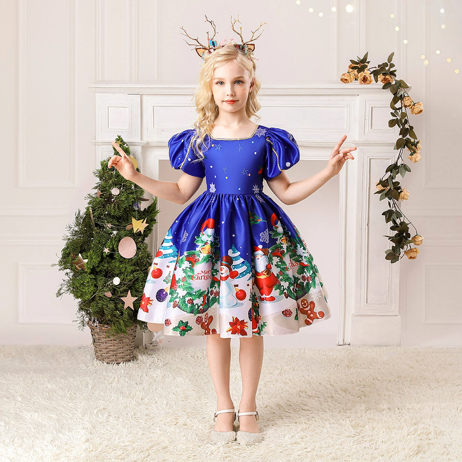 Vestido de Navidad de princesa para ropa bonita con de Santa Claus, elegante con tutú, para niños de 3 a 10 años|Vestidos| AliExpress