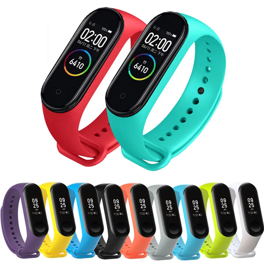 Многоцветный силиконовый ремешок для наручных часов Xiaomi Mi Band 4 3 сменный Браслет