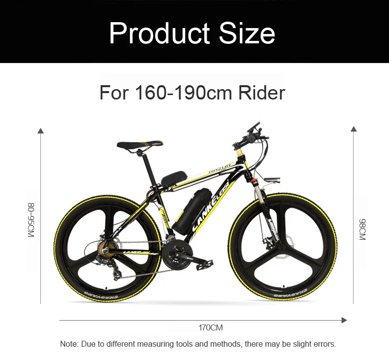 Excellent Electric Bicycle 48V 10AH 2 Wheels Electric Bicycle 240W 5 Grade Assist Electric Mountain Bike 7 Speed Adults Electric Scooters 17