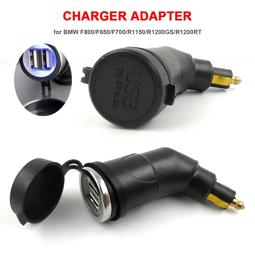 Motorcycle Charger Dual USB Phone MP4 GPS Tablet For BMW R1200GS R1200RT F800 GS F800GS F650GS F700GS F650 GS R 1200 RT ADV