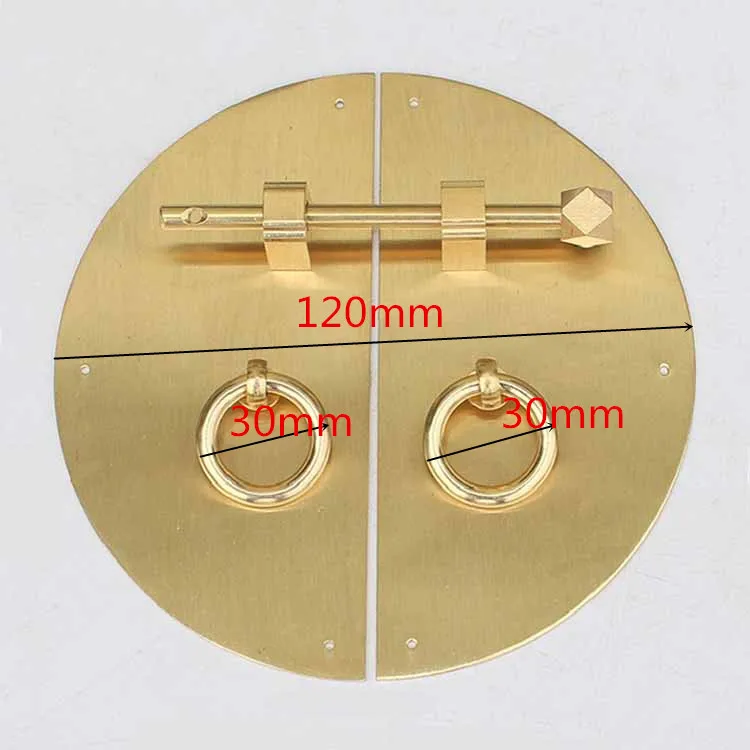 1 комплект латунные классические ручки и ручки для шкафа бронзовая круглая лицевая пластина задняя пластина ручки для мебели древний Тяговый замок защелка