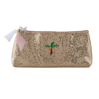

Cute Sequins Embroidery Student Pencil Case Makeup Pouch Cosmetic Pencil Bags