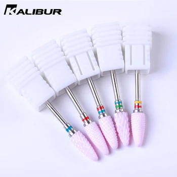 

KALIBUR 1pc Milling Cutter For Nail Drill Bits Pedicure for UV Gel Nail Drill Nail Art Ceramic Mill Cutters