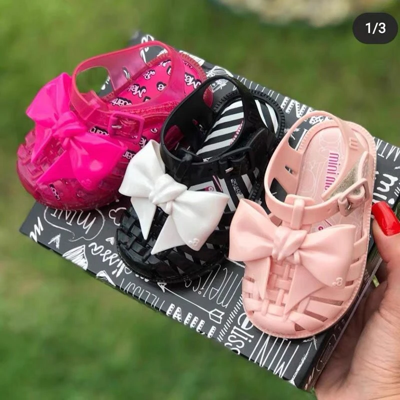 Melissa Children's Sandals 2022 New Summer Girls  Jelly Shoes Roma Breathable Retro Beach Shoes Kids Princess sandals HMI044 children's shoes for sale