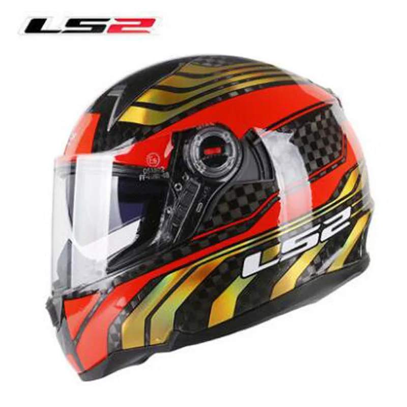 LS2 FF396 12 к углеродное волокно мото rcycle шлем полное лицо LS2 CT2 дизайн велосипедные шлемы мужские защитные мото шлемы L XL XXL XXXL - Цвет: 4