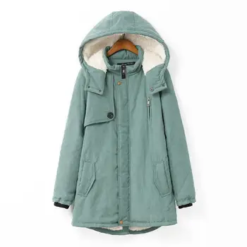 

2020 new Autumn And Winter New Style Plus size WOMEN'S Dress coat Fleece zaraing vadiming Hooded Zipper plus Velvet Jacket