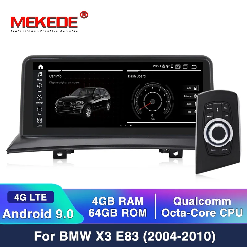 MEKEDE ips экран Android 9,0 4+ 32G Автомобильный gps Navi экран для BMW X3 E83 2003-2009 мультимедийный рекордер BT wifi Google 4+ 32G ram