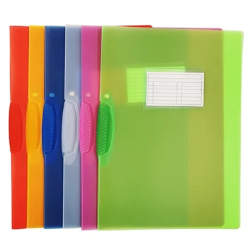 

A4 Clear Document Bag Paper File Folder Paper Contract File Bags Clips Stationery School Office Supplies Random Color