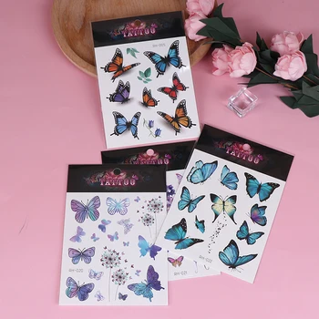 

Unisex Temporary Tattoo Stickers Body Art 3D Waterproof Butterfly Halloween 10.5*15 cm