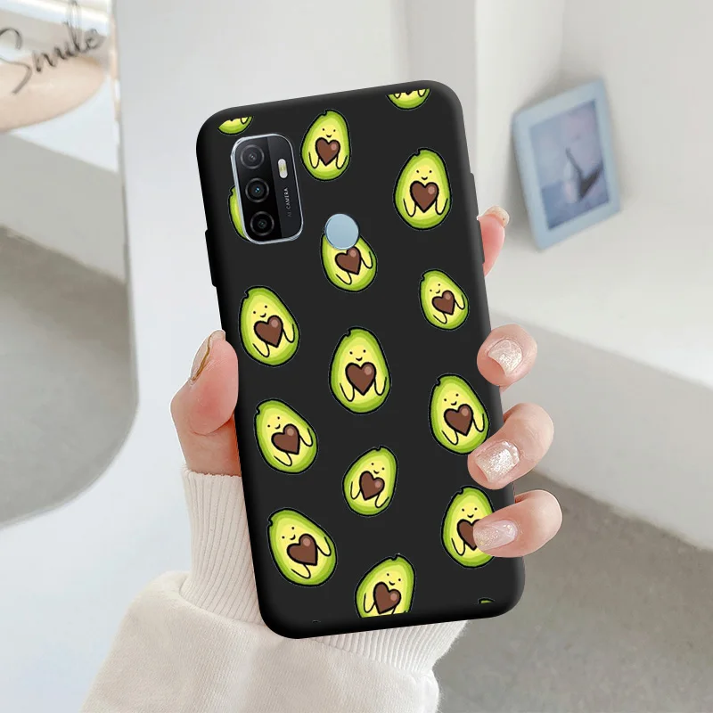 best case for oppo cell phone Avocado Phone Case For OPPO A32 A53 2020 A53S Cute Soft Silicone Back Cover For OPPO A53 5G Candy TPU Soft Back Cover oppo mobile cover Cases For OPPO