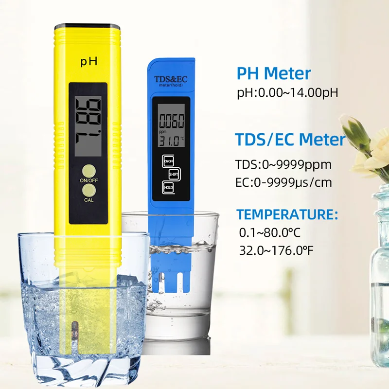 

PH Tester & 3 In1 TDS EC Tester LCD display Water Filter Hydroponic Pool Meter Pen Water Measurement Monitor Tool 28% off