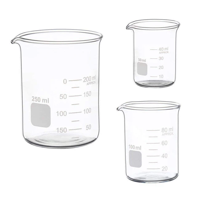 250ml 12pcs/set Pyrex Beaker borosilicate glass Lab glassware chemical  measuring cup flat bottom for scientific test - AliExpress