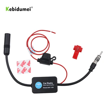

kebidumei 12V Car Radio Antenna FM/AM Radio Signal Amplifier Booster Car Antenna Aerials 80-108MHZ For Marine Boat Auto