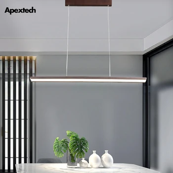 

Modern Simple LED Pendant Lights Linear Bar Strip Droplight Dining Room Ceiling Hanging Lamp Office Lighting Fixtures