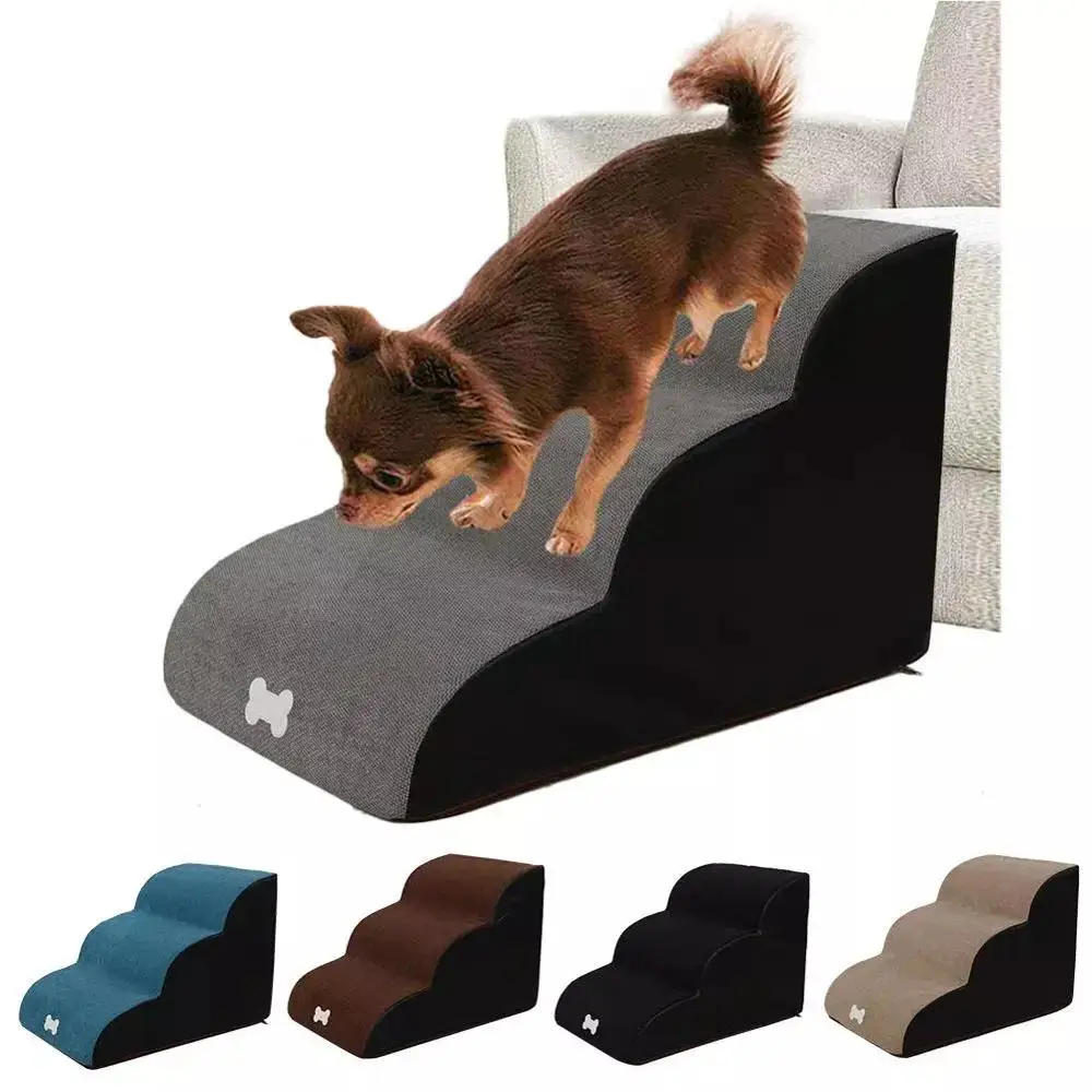 Maril Dog Stairs Dog Ramp Dog Steps Ladder Pet Stairs Step Sofa Bed Ladder Washable Pet Stairs Step Ladder for Dogs Cats justifiable 