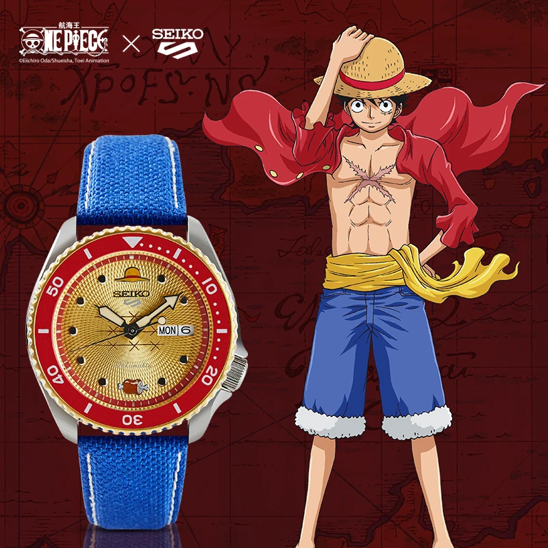 Mens Casual Sports Watch Seiko Brand One Piece Co-branded Creativity Monkey  D. Luffy Anime Style Quartz Waterproof Wrist Watches - Quartz Wristwatches  - AliExpress