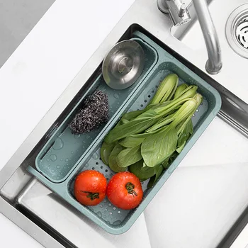 

Newly Foldable Drain Basket Vegetable Washing Rack Wall-mounted Kitchen Sink