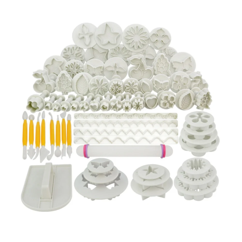 

68pcs Cake Molds Lovely Pretty Funny Dessert Embossed Mold Embossed Printing Molds Sugar Cake Tool Set Cake Embossed Mold