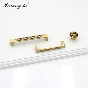 

Brass Door Handles Brush Gold Rectangle Handles For Kitchen Cabinets Cupboard Furniture Door Handles for Interior Doors WB-DH001