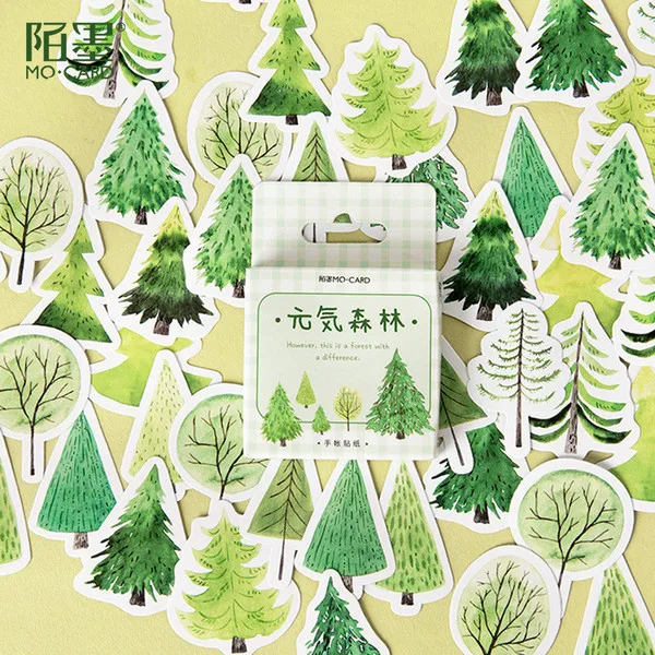 1 Box Cute Stationery Stickers Scrapbooking Diary Kawaii Coffee Plant Stickers Diy Vintage Decorative Stickers School Supplies S0006-13