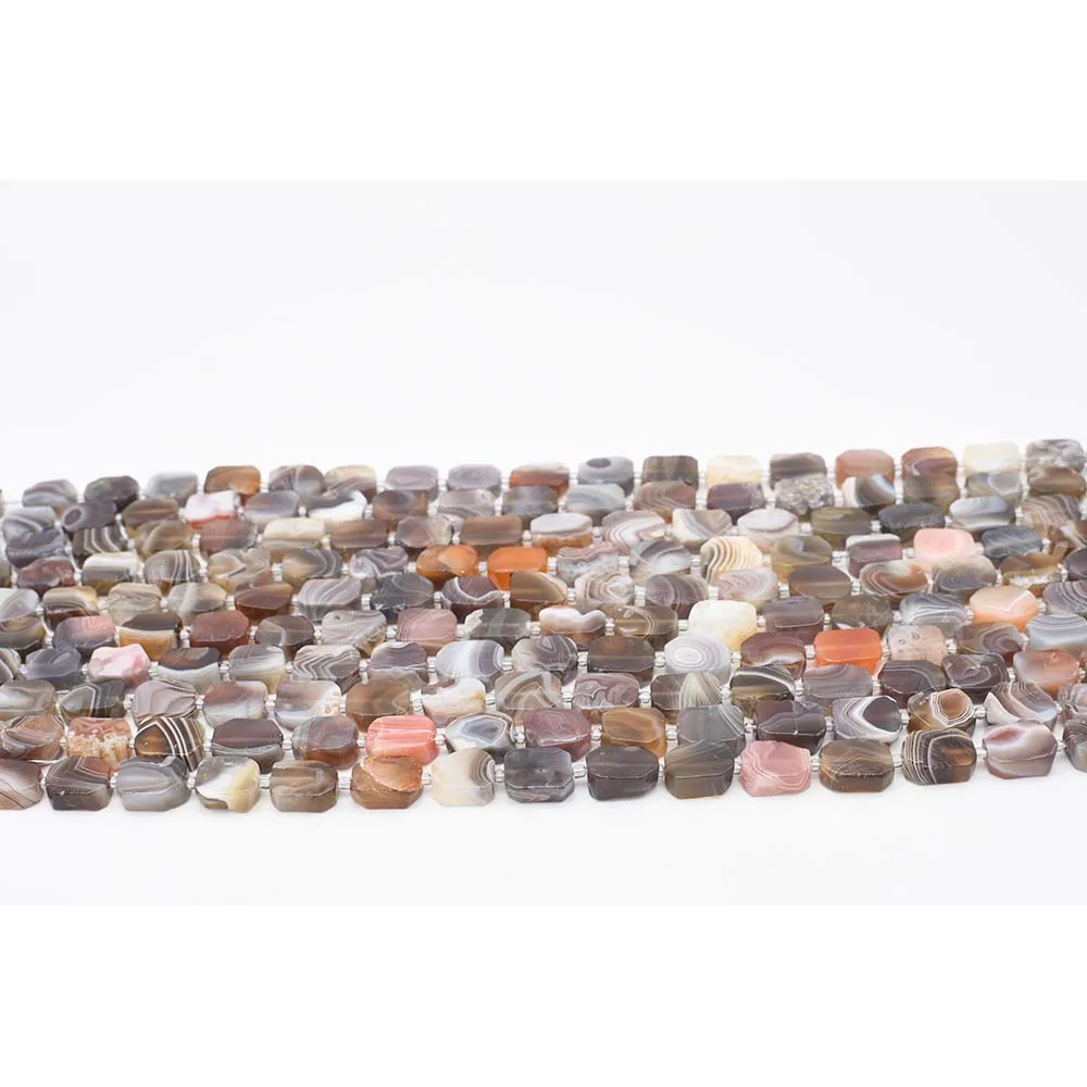 12x16mmAA Natural Smooth botswanna agate irregular rectangle Stone Bead For DIY necklace bracelet jewelry make 15 