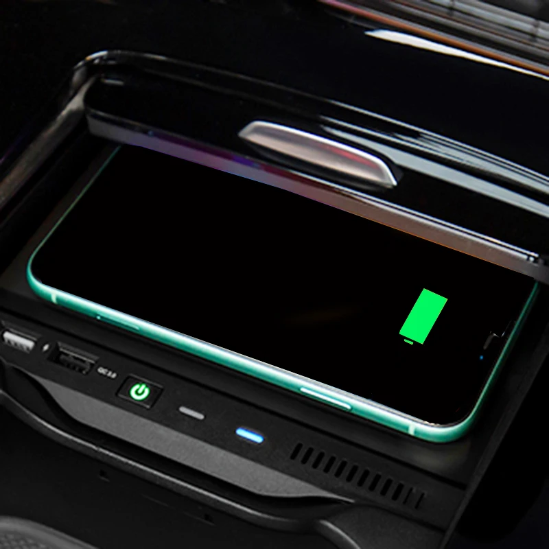 10W car QI wireless charging phone charger for Mercedes Benz CLA 2020 W177 W247 A180 AMG A35L GLB A B Class 2019 2020