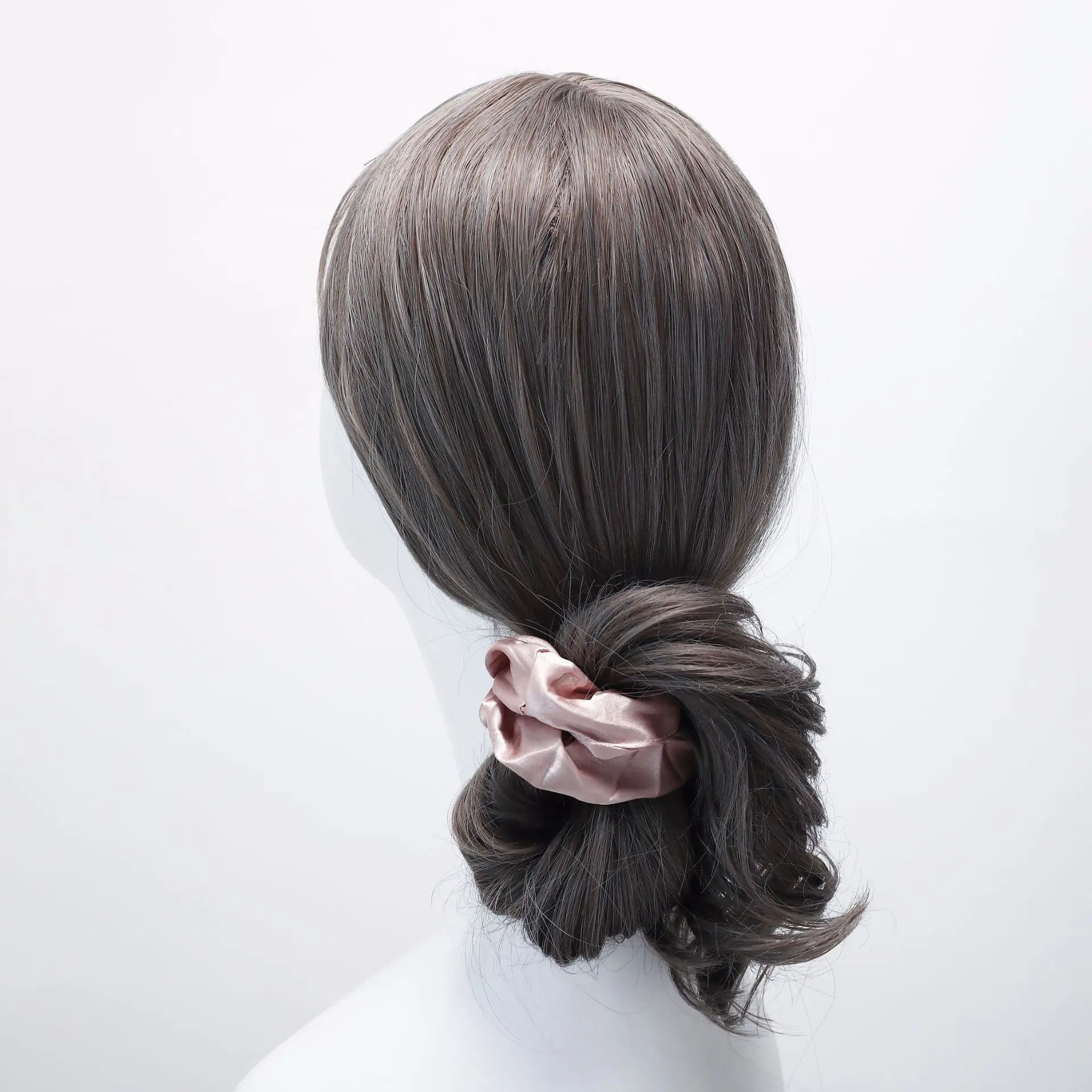 6pcs/lot Fashion Women Girls Silky Satin Hair Scrunchies Solid Stretch Elastic Hair Tie Simple Elegant Rubber Band Ponytail Tie