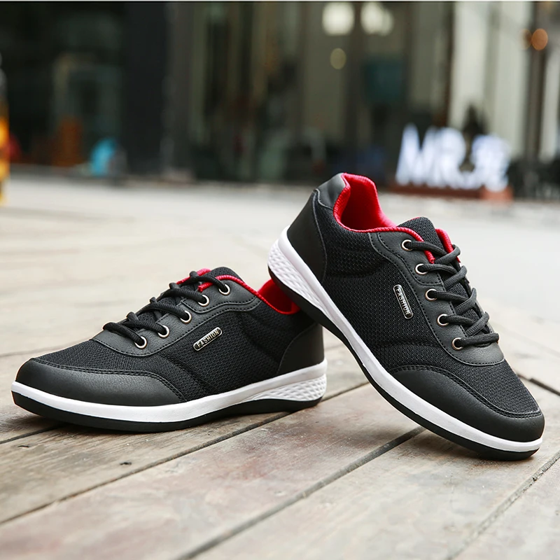 Fashion Men Sneakers for Men Big Size Casual Shoes Breathable Lace up Casual Man Shoes Autumn Leather Shoes Men chaussure homme