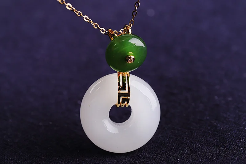 Безглицый натуральный jade Jasper пуговицы ожерелья без цепочек элегантные женские вечерние платья подвески из драгоценных камней 925 серебро Bijoux P1154