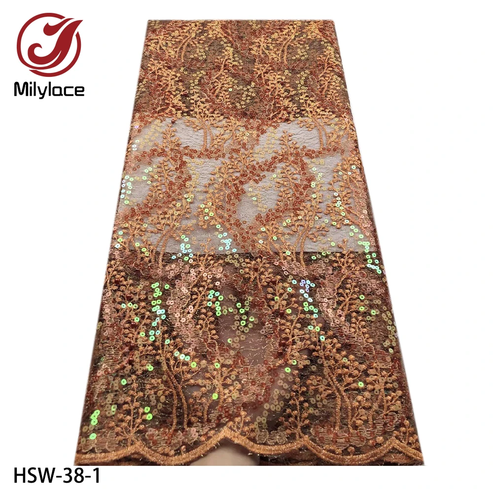 Новейшая африканская кружевная ткань Высокое качество Тюль Блестки кружевная ткань нигерийская последовательная кружевная ткань для платья DPW-833