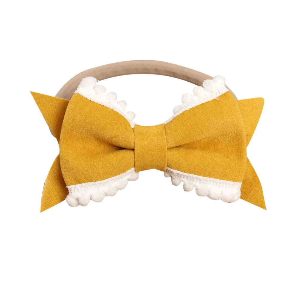 Kids Elastic HeadbandBaby bow elastic hair band Girls baby Bowknot Hairband  Hair Accessories Fashion headband baby
