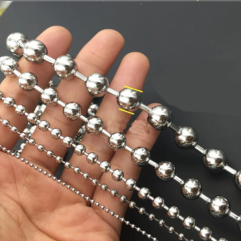 4-8mm Stainless Steel Shiny Round Beads ball Chain Necklace Bracelet 7.5/'/'-30/'/'