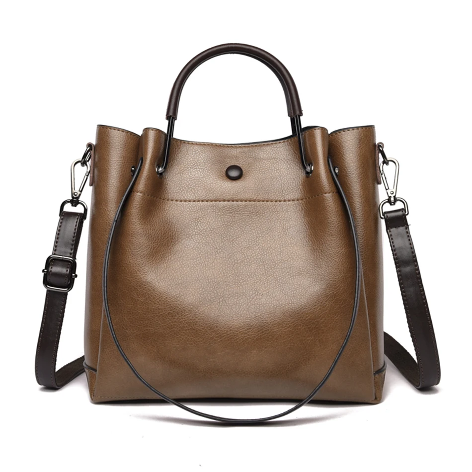 Сумки для женщин маленькие Tot масло кожа роскошные сумки женские сумки дизайнерские сумки высокого качества женские сумки через плечо - Цвет: Dark coffee