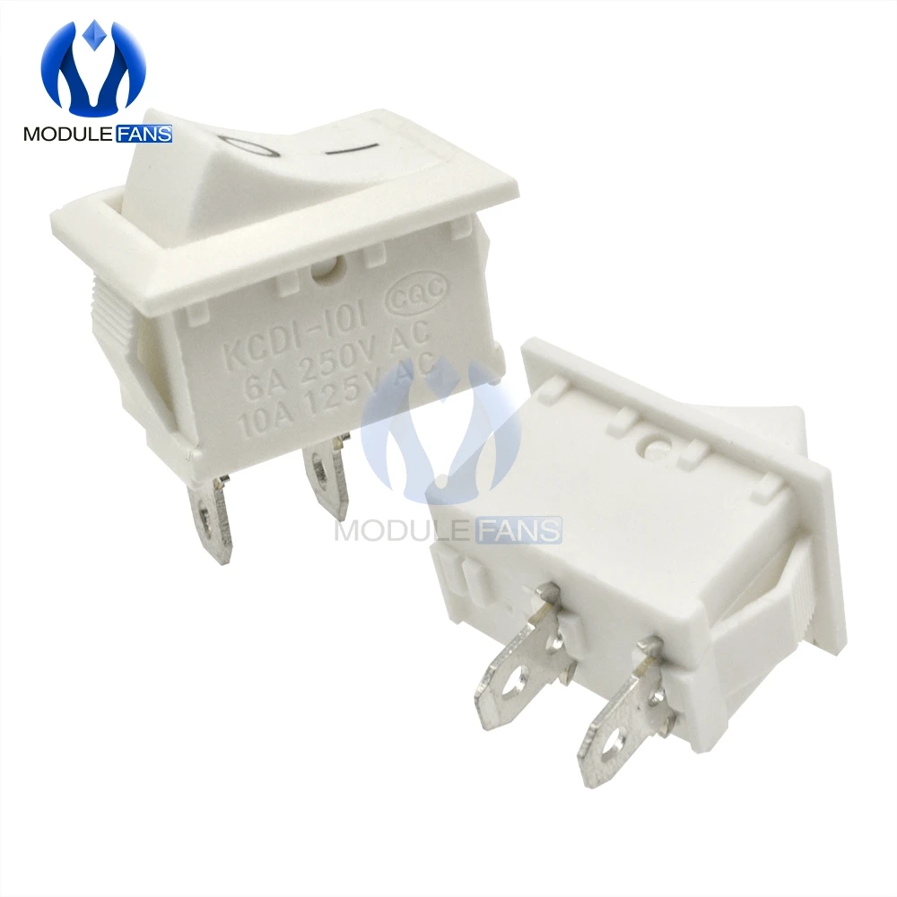 5 шт./лот выключатель питания лодки 2 контактный света 6A AC 250 В AC250V 15*21 мм 15x21мм без