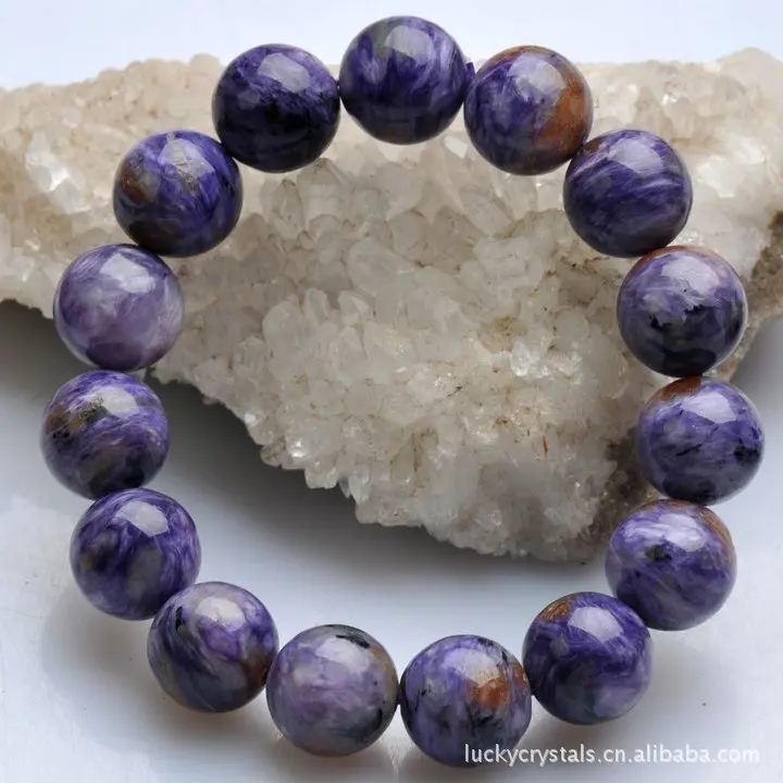 

16mm Charoite round Beads Bracelets Number 36256 for 60 Days