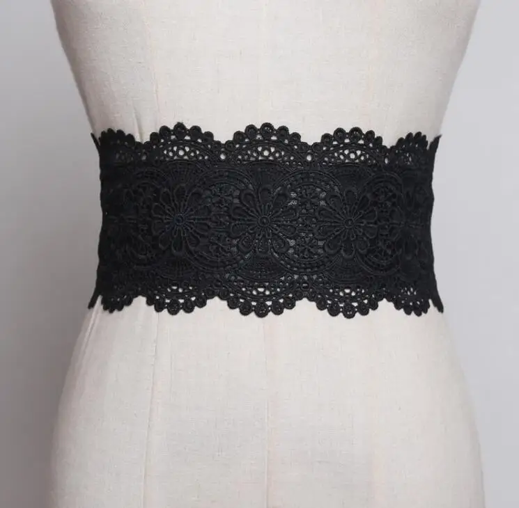 chinese dress ladies Lovful Womens Faux Leather Lace Wrap Around Obi Belt Waist Boho Band Wide  Belts,Black at Amazon Women's Clothing store