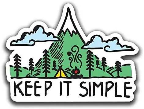 Виниловая наклейка Keep It Simple с изображением горного леса автомобиля грузовика