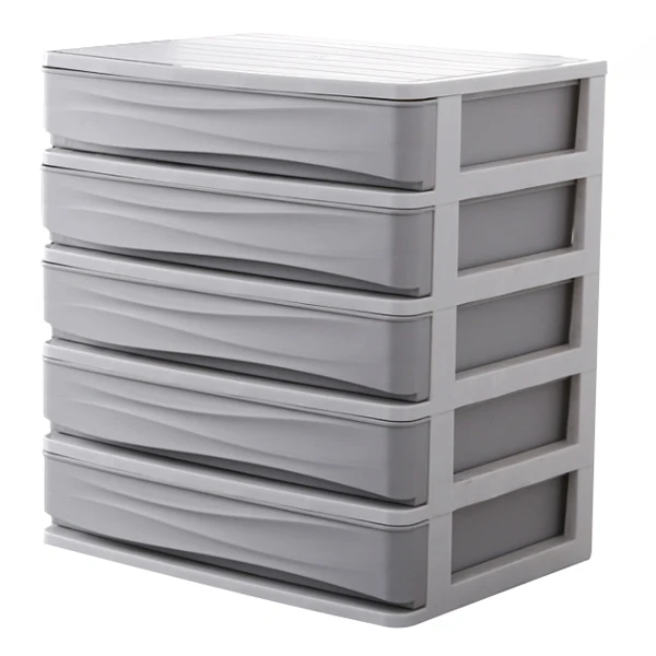 Gray-5 layer Splicable ящик для макияжа Organiz домашняя коробка для хранения настольный контейнер для сортировки офисный файл коробка для хранения мелочей - Цвет: Gray-5 layer